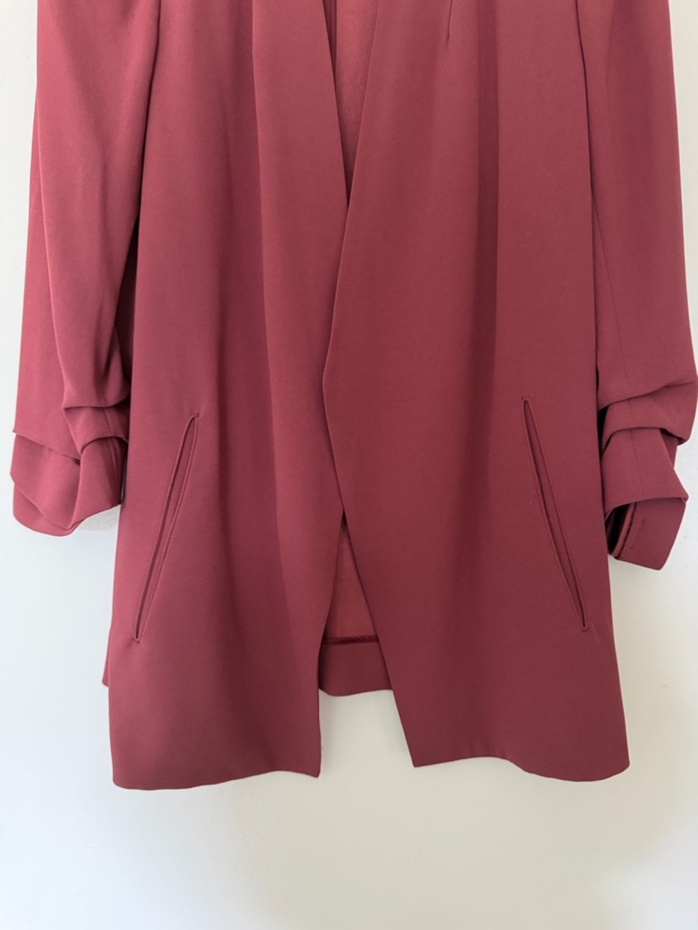 Babaton by Aritzia Blazer Women's 10 Dusty Rose Open Front - Picture 3 of 4